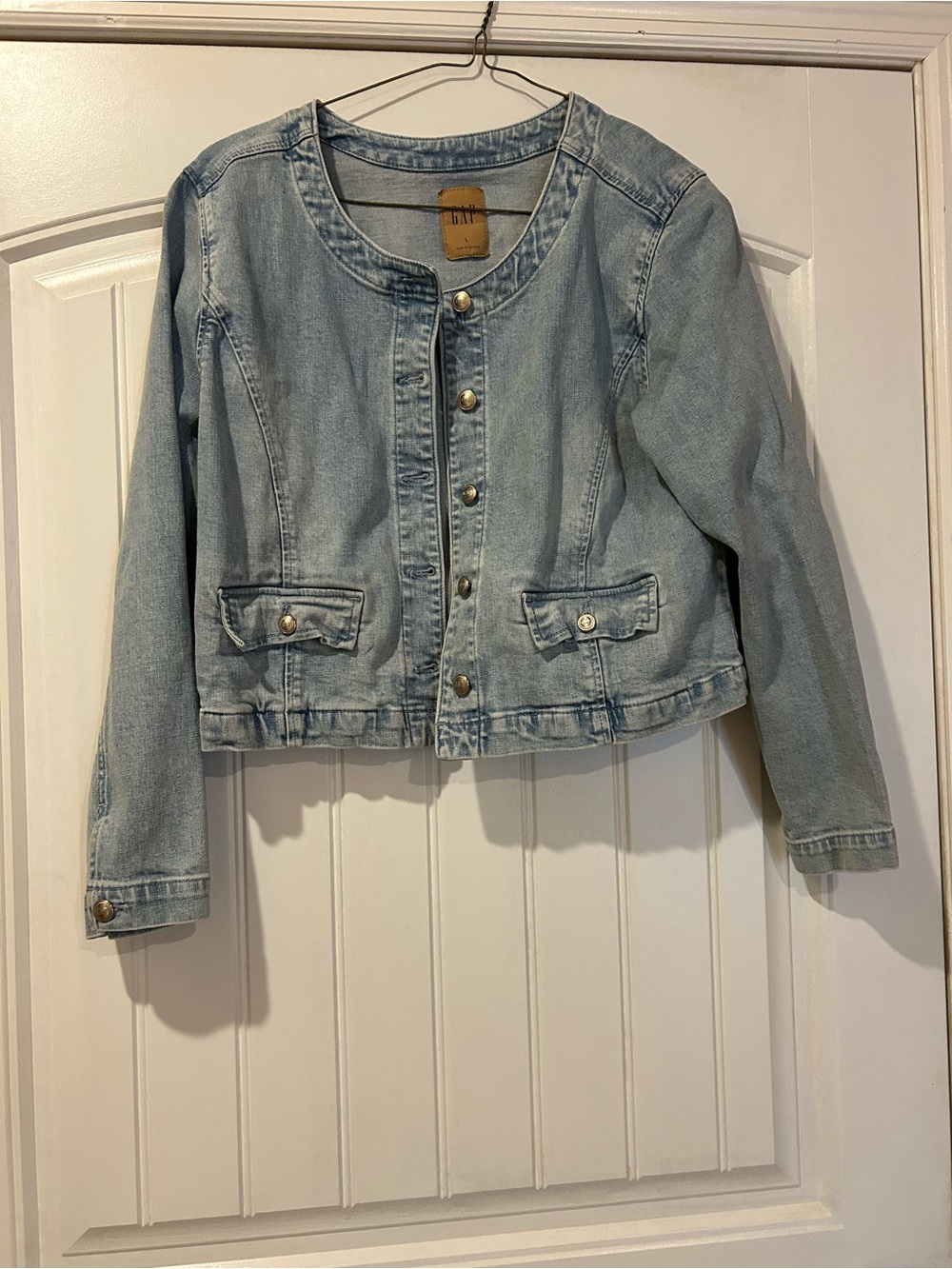 GAP Light Blue Denim Jacket with Branded Metal Buttons